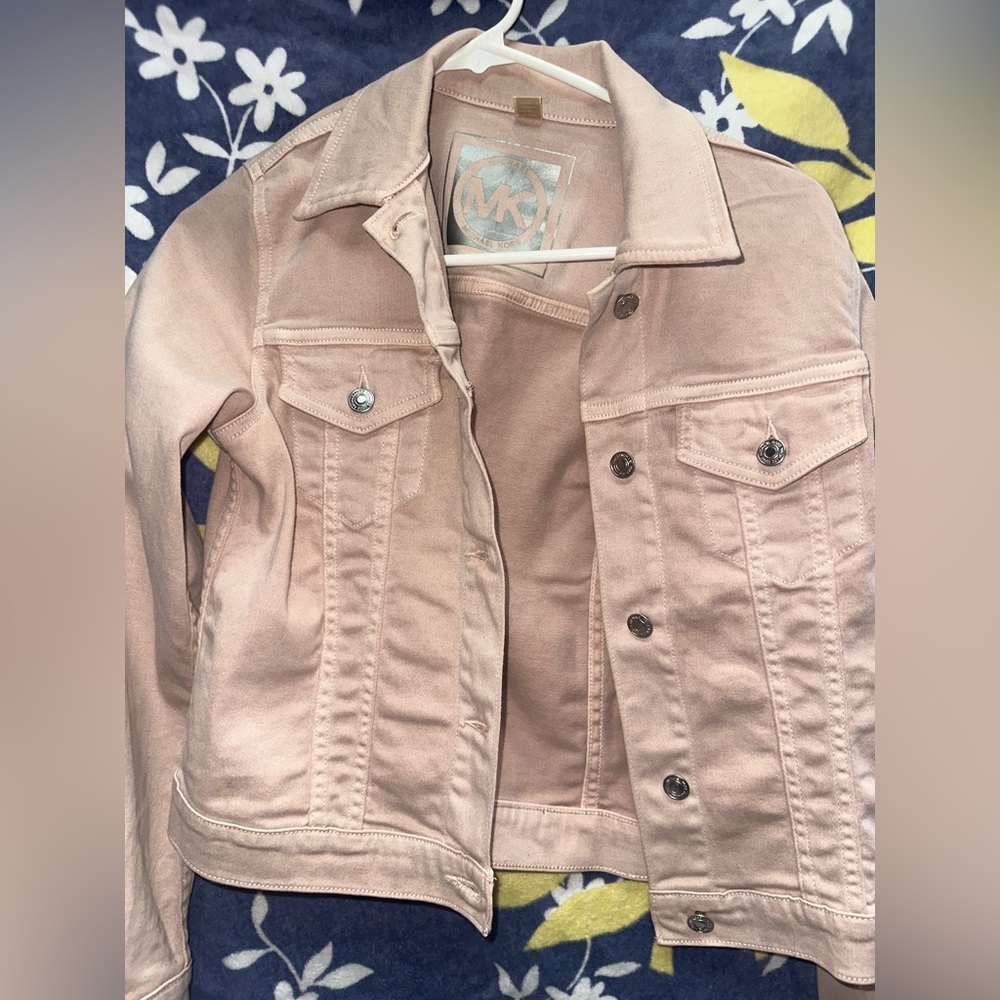 Michael Kors Women's Blush Pink Jean Jacket